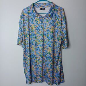 Greenside Golf Polo Shirt Mens Size XXL Multicolor Optical Camo Athletic Stretch